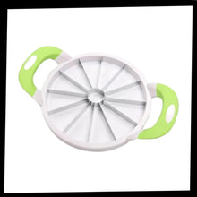 Load image into Gallery viewer, Stainless Steel Watermelon Slicer – 12-Slice Fruit Cutter with Non-Slip Handles