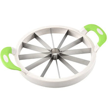 Load image into Gallery viewer, Stainless Steel Watermelon Slicer – 12-Slice Fruit Cutter with Non-Slip Handles