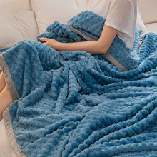 Load image into Gallery viewer, Weighted Blanket Textured Plush Bed Throw, Reversible Fleece Design