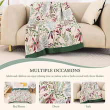 Load image into Gallery viewer, Wildflower Whisper Blanket Soft Organic Cotton Throw