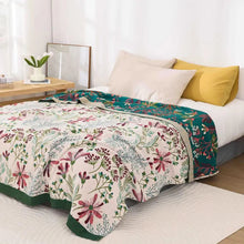 Load image into Gallery viewer, Wildflower Whisper Blanket Soft Organic Cotton Throw