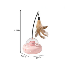 Load image into Gallery viewer, Smart UFO Laser Cat Toy with Feather