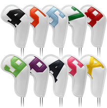 Load image into Gallery viewer, Golf Iron Head Covers Set, Waterproof Protective Club Covers
