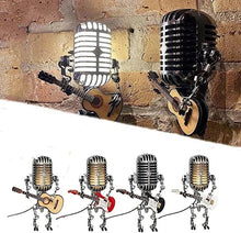 Load image into Gallery viewer, Robot Microphone Lamp with Guitar Accessory and Adjustable Metal Joints