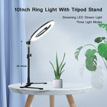 Load image into Gallery viewer, Ring Light with Tripod Stand and Phone Holder for Video Recording