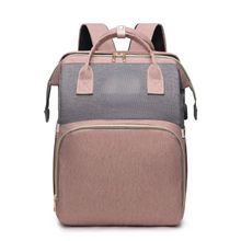 Load image into Gallery viewer, Portable Folding Crib and Large Capacity Diaper Backpack