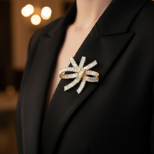 Load image into Gallery viewer, Elegant Multicolor Zircon Tassel Bow Brooch for Women