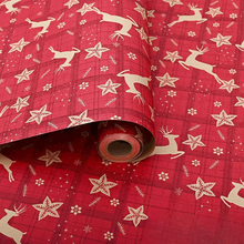 Load image into Gallery viewer, Christmas Kraft Wrapping Paper Roll, 16.4ft x 19.7in Holiday Gift Packaging Paper for Festive DIY Decorations