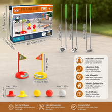 Load image into Gallery viewer, Junior Golf Set with Height Adjustable Clubs and Balls for Garden and Indoor Play