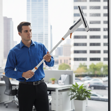 Load image into Gallery viewer, Double Sided Window Cleaning Tool with Spray Scrubber and Ergonomic Handle