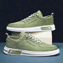 Load image into Gallery viewer, Mens Lace Up Low Top Sneakers with Cushioned Footbed and Grip Sole for Everyday Wear