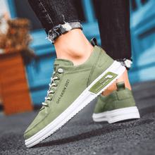 Load image into Gallery viewer, Mens Lace Up Low Top Sneakers with Cushioned Footbed and Grip Sole for Everyday Wear
