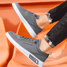 Load image into Gallery viewer, Mens Lace Up Low Top Sneakers with Cushioned Footbed and Grip Sole for Everyday Wear