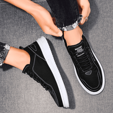 Load image into Gallery viewer, Mens Lace Up Low Top Sneakers with Cushioned Footbed and Grip Sole for Everyday Wear