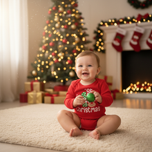 Load image into Gallery viewer, My First Christmas Deer Print Cotton Baby Romper