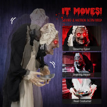 Load image into Gallery viewer, 5FT Animated Halloween Figure with Motion Sensor and Red LED Eyes, Candy Tray