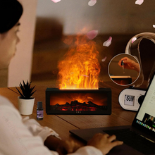 Load image into Gallery viewer, Air Humidifier and Air Purifier with Aromatherapy Flame Effect