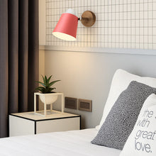 Load image into Gallery viewer, LED Wall Lamp Adjustable Metal Shade with Wooden Mount