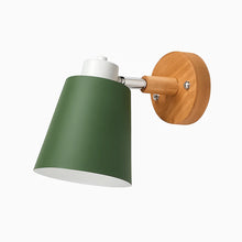 Load image into Gallery viewer, LED Wall Lamp Adjustable Metal Shade with Wooden Mount