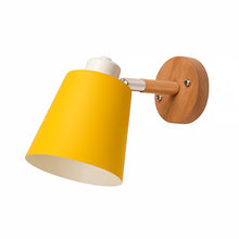 Load image into Gallery viewer, LED Wall Lamp Adjustable Metal Shade with Wooden Mount