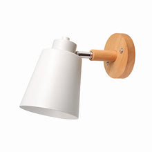 Load image into Gallery viewer, LED Wall Lamp Adjustable Metal Shade with Wooden Mount