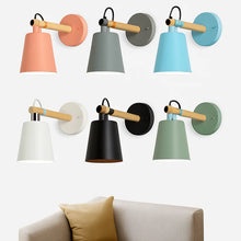 Load image into Gallery viewer, LED Wall Light, Wood and Metal Nordic Design