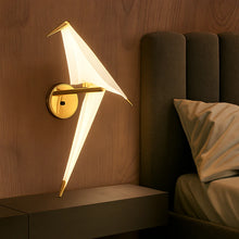 Load image into Gallery viewer, Modern Bird Wall Light, Metal Origami Design