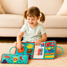 Load image into Gallery viewer, Montessori Play and Learn Activity Book with Zippers and Laces