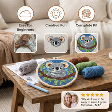 Load image into Gallery viewer, Beginner Embroidery Craft Kit with Punch Needle and Yarn