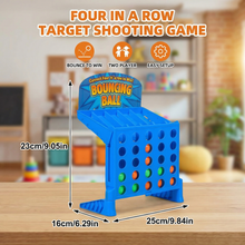 Load image into Gallery viewer, Line Up Four Bounce Shooting Game with Colorful Balls and Foldable Carrying Case
