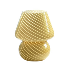 Load image into Gallery viewer, Swirled Glass Mushroom Lamp with Stepless Dimming for Bedside Tables