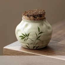 Load image into Gallery viewer, Hand Painted Wisteria Ceramic Tea Caddy