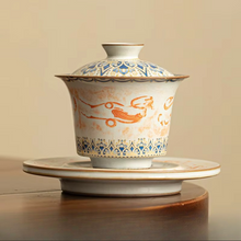Load image into Gallery viewer, Elegant Jingdezhen Ceramic Gaiwan Tea Set with Covered Bowl
