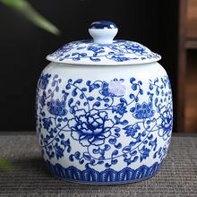 Load image into Gallery viewer, Blue And White Porcelain Tea Storage Jar