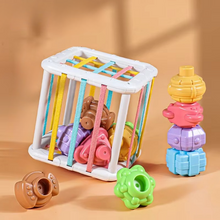 Load image into Gallery viewer, Montessori Shape Sorting Sensory Cube for Early Learning and Motor Skill Development