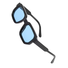Load image into Gallery viewer, Bold Energy Rectangle UV Sunglasses -Black Blue - Ozerty