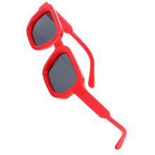 Load image into Gallery viewer, Bold Energy Rectangle UV Sunglasses -Red Grey - Ozerty