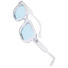 Load image into Gallery viewer, Bold Energy Rectangle UV Sunglasses -Transparent Blue - Ozerty
