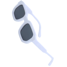 Load image into Gallery viewer, Bold Energy Rectangle UV Sunglasses -White Grey - Ozerty