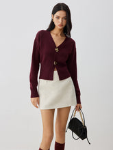 Load image into Gallery viewer, Button Front Knit Cardigan with Regular Fit and Medium Stretch