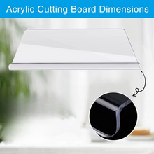 Load image into Gallery viewer, Clear Acrylic Non-Slip Cutting Board with Counter Lip for Kitchen and Restaurant Use