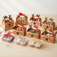 Load image into Gallery viewer, 8 Piece Christmas Gift Box Set for Cookies Candy and Holiday Treats