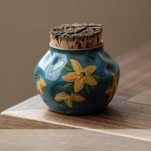 Load image into Gallery viewer, Hand Painted Wisteria Ceramic Tea Caddy
