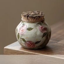 Load image into Gallery viewer, Hand Painted Wisteria Ceramic Tea Caddy