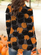 Load image into Gallery viewer, Casual Halloween Pumpkin Ladies' Vest - Luna-Multicolored-S-Nora Luxe