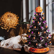 Load image into Gallery viewer, Illuminated Beaded Tree with Purple and Orange Lights for Halloween Christmas Decor