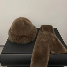 Load image into Gallery viewer, Plush Winter Hat and Scarf Set for Women