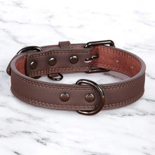 Load image into Gallery viewer, Leather Dog Collar, Adjustable Genuine Leather Design