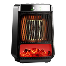 Load image into Gallery viewer, Compact Ceramic Space Heater with Flame Effect Light, Digital Display and 3-Second Heat Start