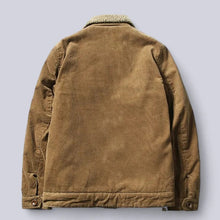 Load image into Gallery viewer, Corduroy Jacket with Sherpa Fleece Lining and Button Front, Three Pockets